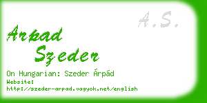 arpad szeder business card